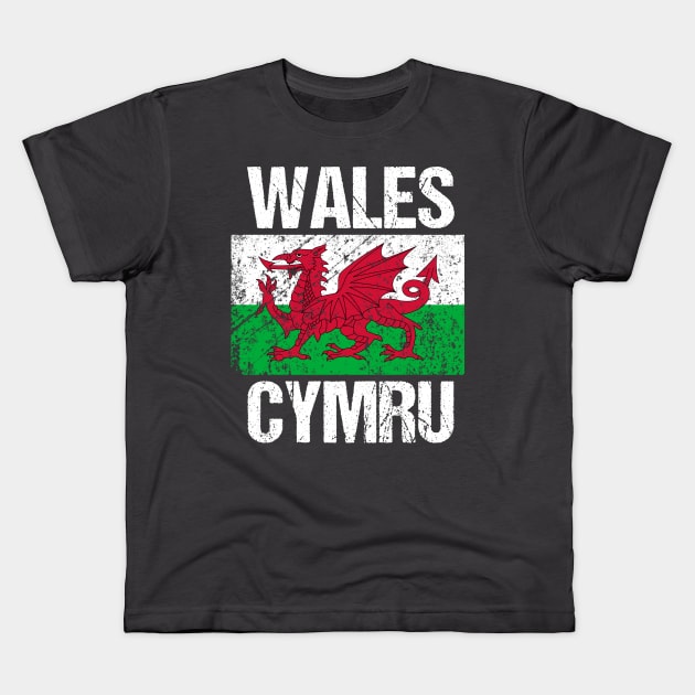 Wales - Welsh Flag - Cymru Kids T-Shirt by kaliyuga